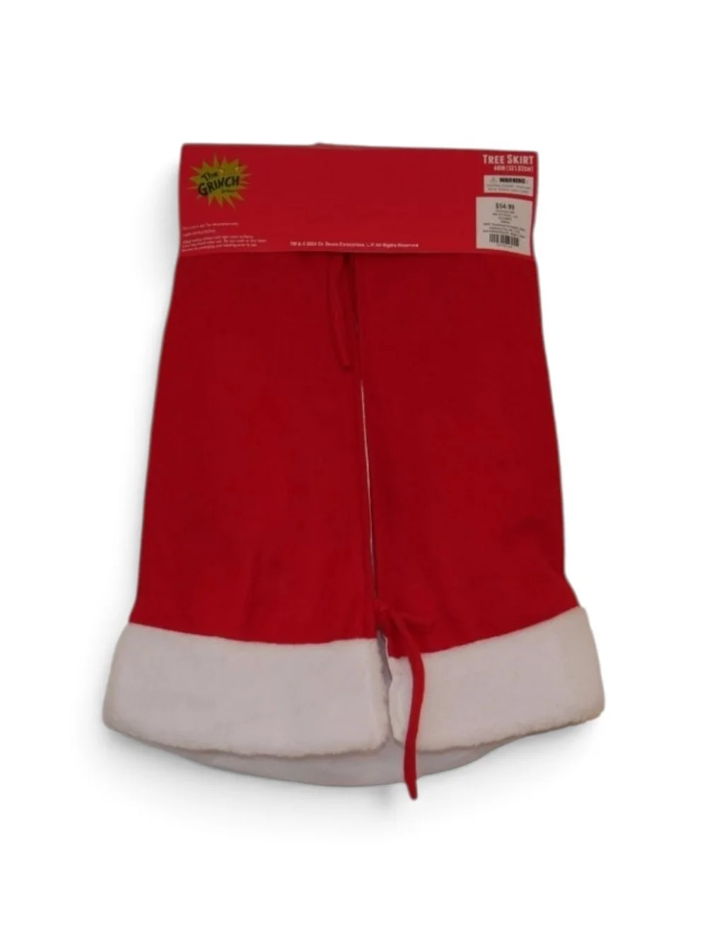 Dr. Seuss The Grinch Merry Grinchmas 48-Inch Christmas Tree Skirt NWT